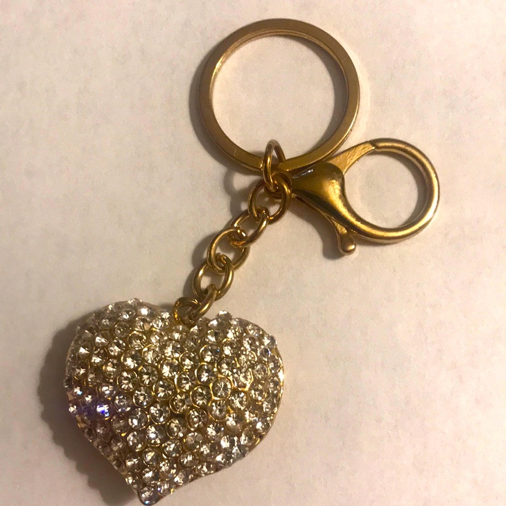Heart crystal keychain